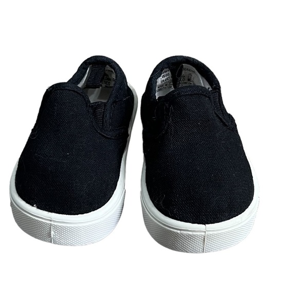 Faded Glory Black Slip-On Sneakers Size 2 Baby - Picture 3 of 8